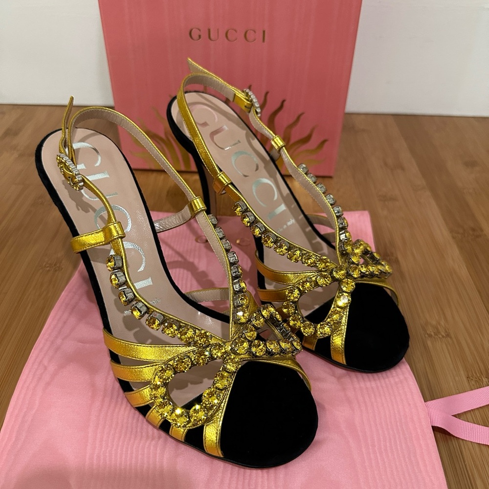 Gucci Crystal Sandals